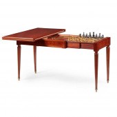 FRENCH MAHOGANY TRIC TRAC TABL