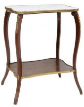 FRENCH MAHOGANY TWO-TIER DESSE