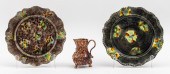 FRENCH MAIOLICA GROUP, 3 PCS F