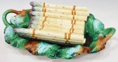 FRENCH MAJOLICA  ASPARAGUS CRA