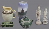 FRENCH MAJOLICA BURRO VASE bla