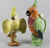 FRENCH MAJOLICA PARROT EWER ra