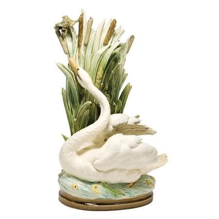 French Majolica Vase 	 