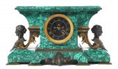 FRENCH MALACHITE EMPIRE MANTLE