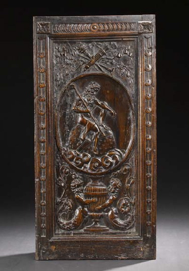 French Mannerist Carved Panel, 