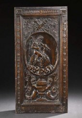 French Mannerist Carved Panel,