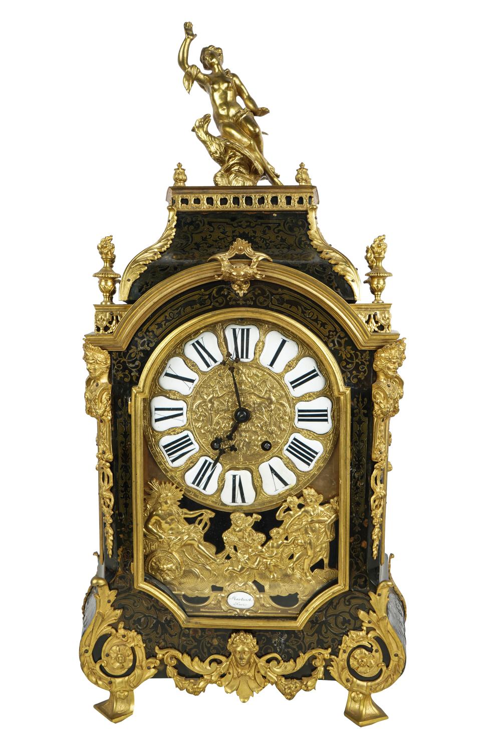 FRENCH MANTEL CLOCKSigned to enamel