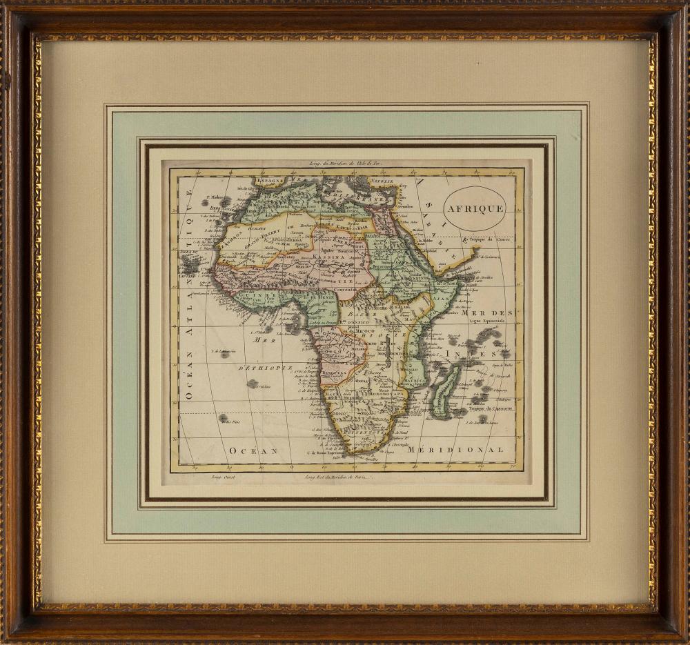FRENCH MAP "AFRIQUE" CIRCA 1720