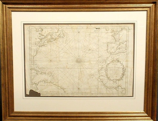 French map of the Atlantic Ocean by