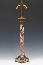 FRENCH MARBLE AND BRONZE COLUM