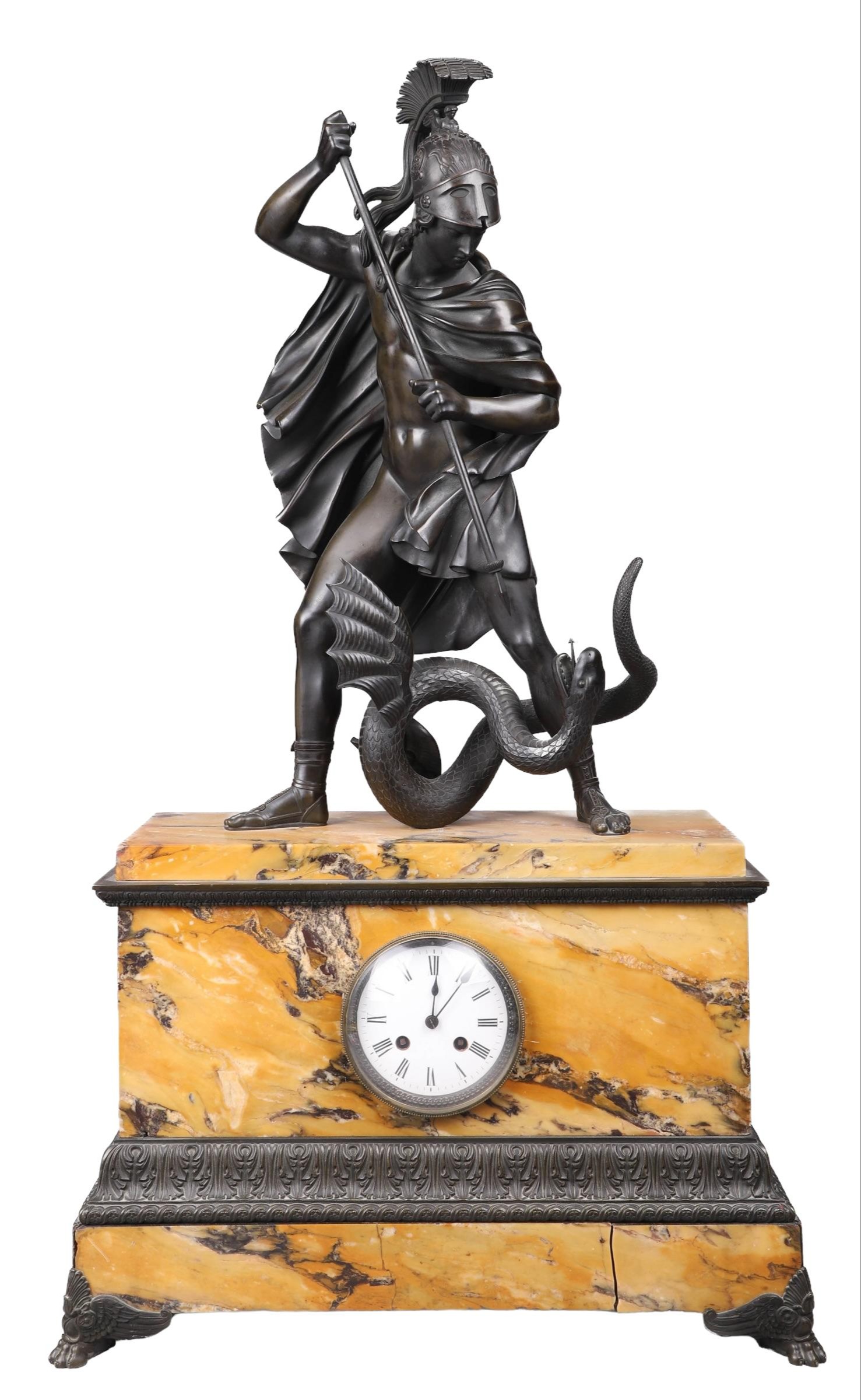French marble and bronze figural