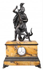French marble and bronze figur