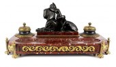 FRENCH MARBLE & BRONZE DUAL IN