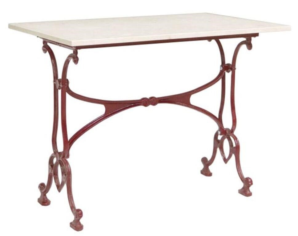 FRENCH MARBLE & BURGUNDY CAST