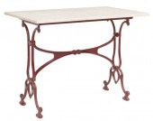 FRENCH MARBLE & BURGUNDY CAST