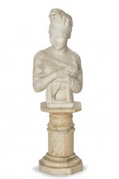 FRENCH MARBLE BUST OF MADAME R