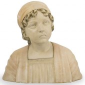 FRENCH MARBLE BUSTDESCRIPTION: