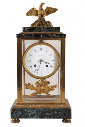 FRENCH MARBLE MANTEL CLOCKsign