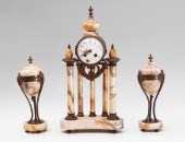 FRENCH MARBLE PORTICO CLOCK GA
