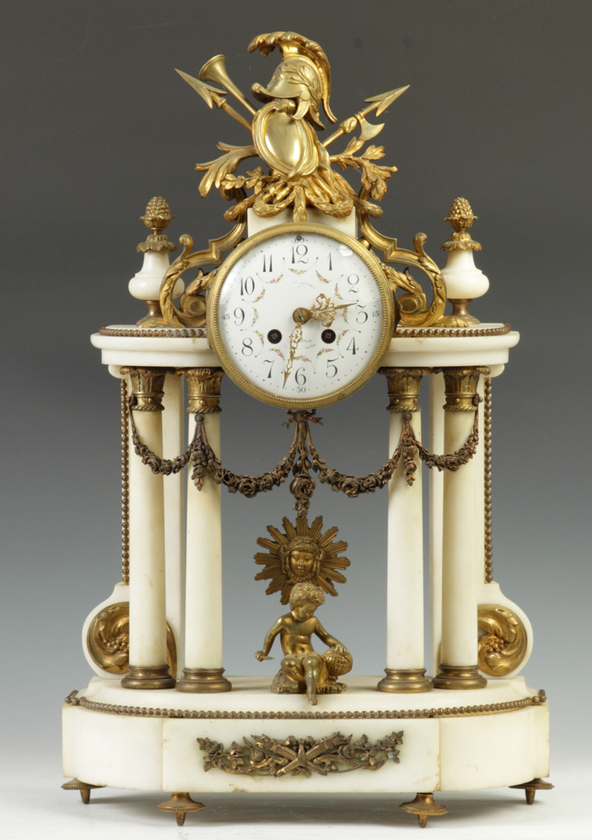 French Marble Shelf Clock 19th