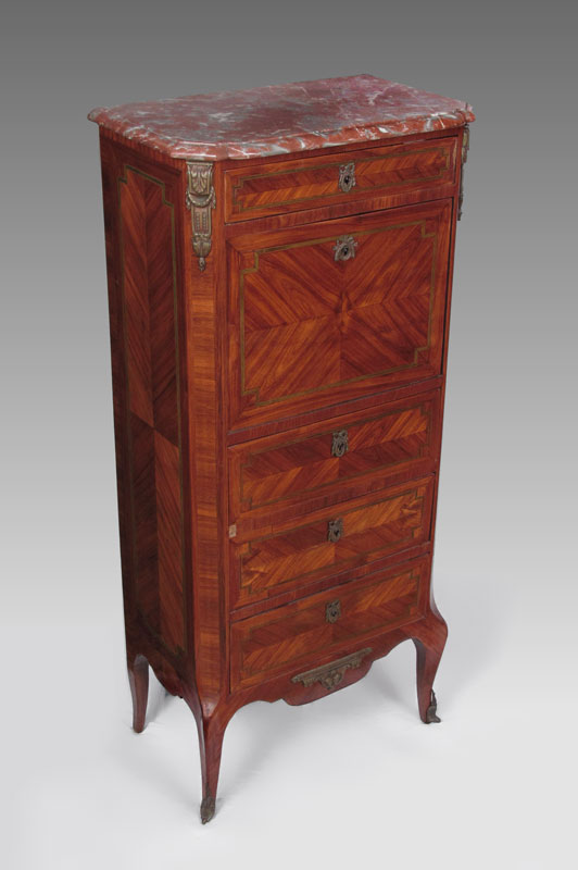 FRENCH MARBLE TOP ABATTANT: