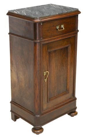 FRENCH MARBLE-TOP BEDSIDE