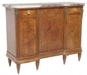 FRENCH MARBLE-TOP BURLWOOD SER