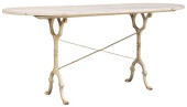 FRENCH MARBLE-TOP CAST IRON BI