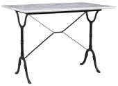 FRENCH MARBLE-TOP CAST IRON BI
