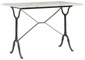 FRENCH MARBLE-TOP CAST IRON BI