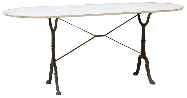 FRENCH MARBLE-TOP CAST IRON