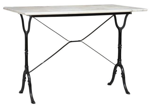 FRENCH MARBLE-TOP CAST IRON