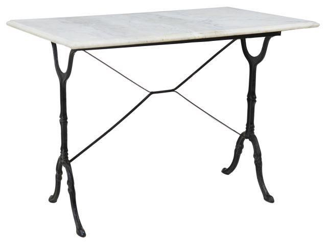 FRENCH MARBLE-TOP CAST IRON