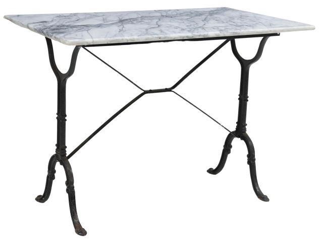 FRENCH MARBLE-TOP CAST IRON