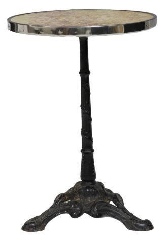 FRENCH MARBLE-TOP CAST IRON