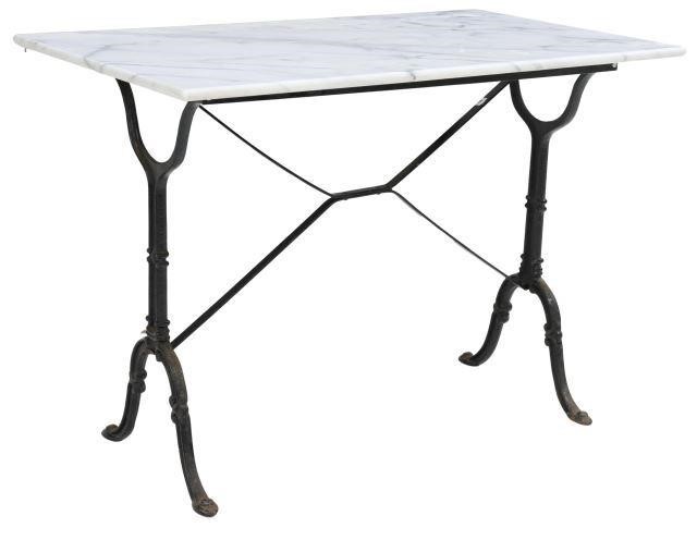 FRENCH MARBLE-TOP CAST IRON