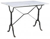 FRENCH MARBLE-TOP CAST IRON BI