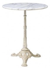 FRENCH MARBLE-TOP CAST IRON BI