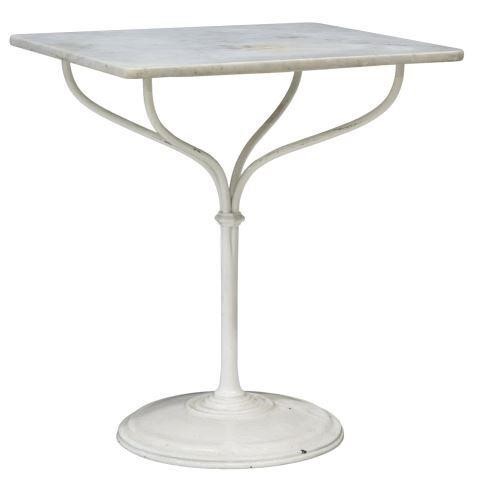 FRENCH MARBLE-TOP CAST IRON