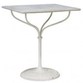 FRENCH MARBLE-TOP CAST IRON BI