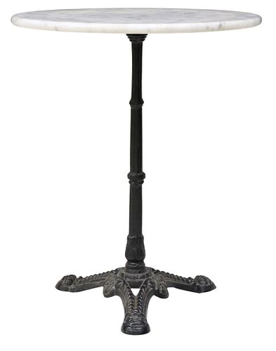 FRENCH MARBLE-TOP CAST IRON