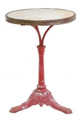 FRENCH MARBLE-TOP CAST IRON PE