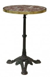 FRENCH MARBLE-TOP CAST IRON PE