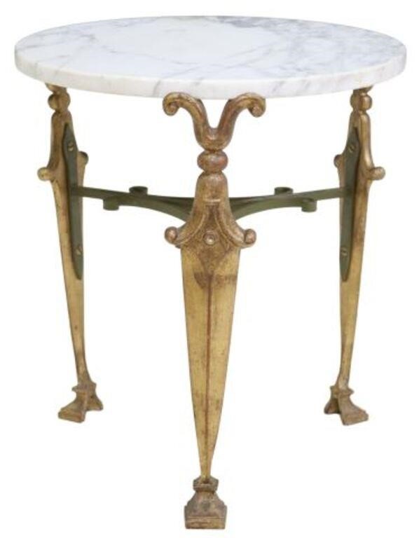 FRENCH MARBLE-TOP& GILT METAL