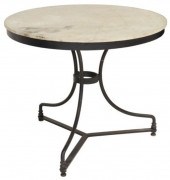FRENCH MARBLE-TOP IRON BISTRO