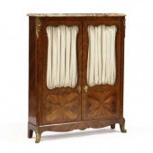 FRENCH MARBLE TOP KINGWOOD CAB