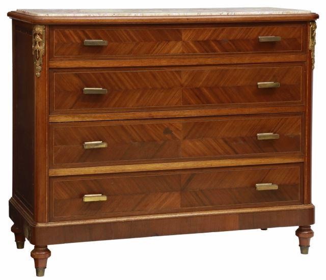 FRENCH MARBLE-TOP MAHOGANY