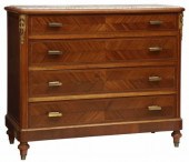 FRENCH MARBLE-TOP MAHOGANY COM