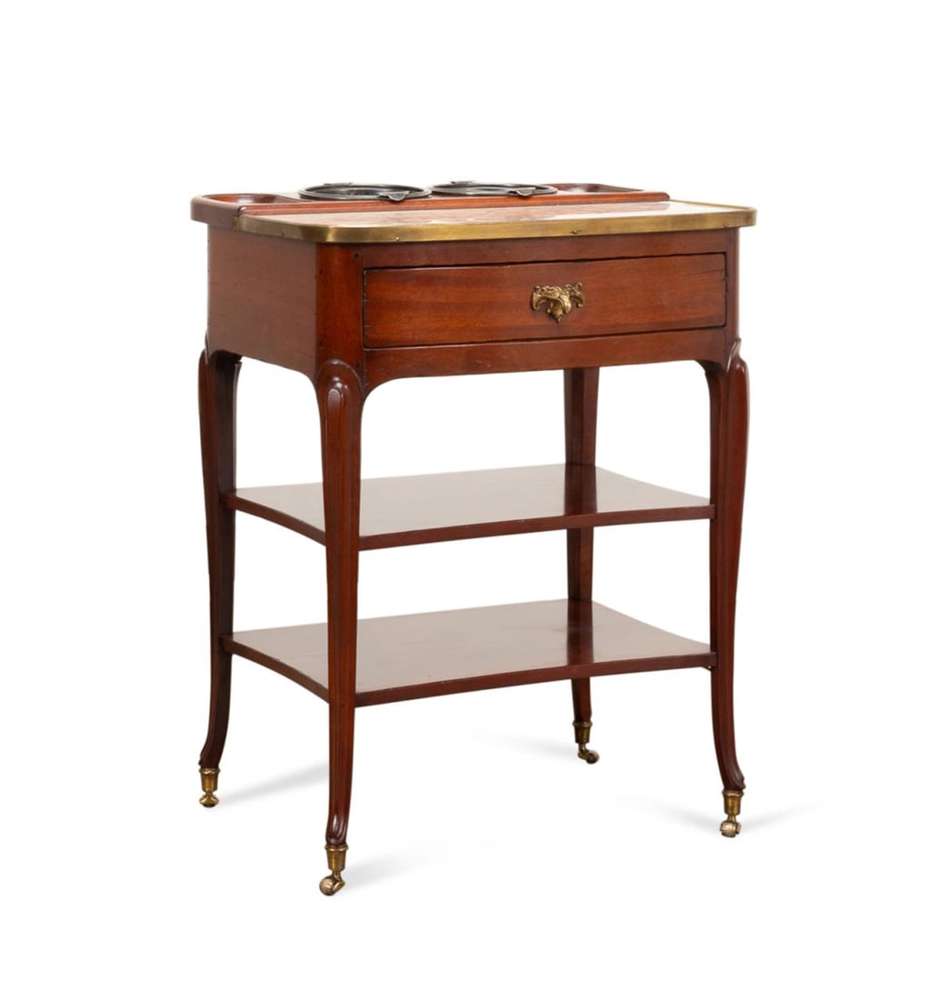 FRENCH MARBLE TOP MAHOGANY
