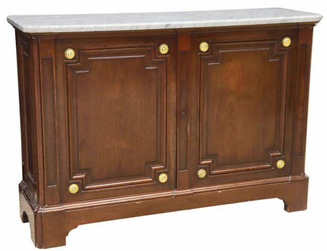 FRENCH MARBLE-TOP MAHOGANY